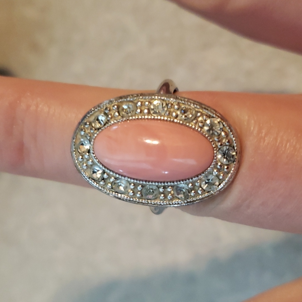 Avon pink coral ring
